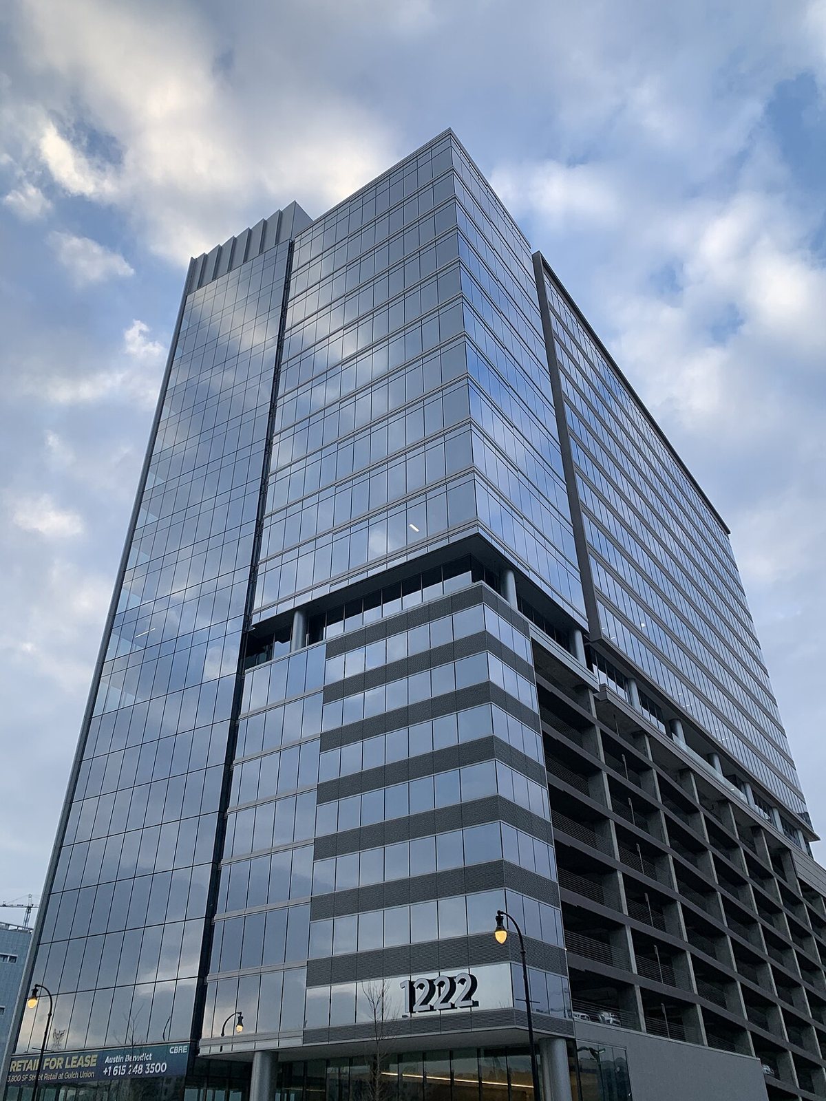 condo towers and walkable streets in the Gulch neighborhood of Nashville