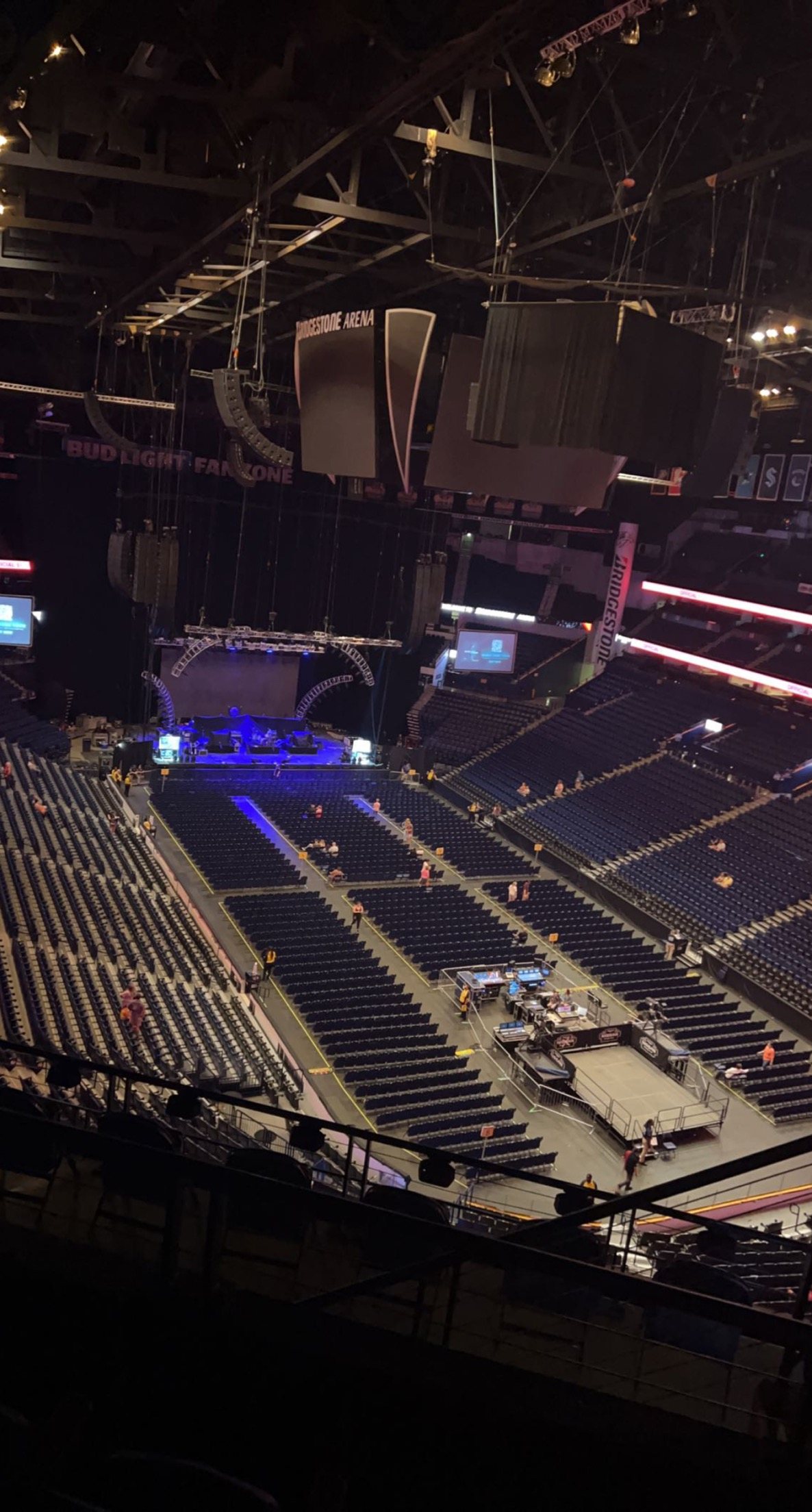 inside Bridgestone Arena in downtown Nashville