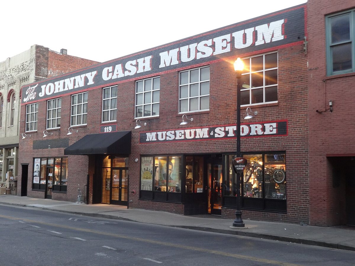 Exhibit displays inside the Johnny Cash Museum downtown Nashville