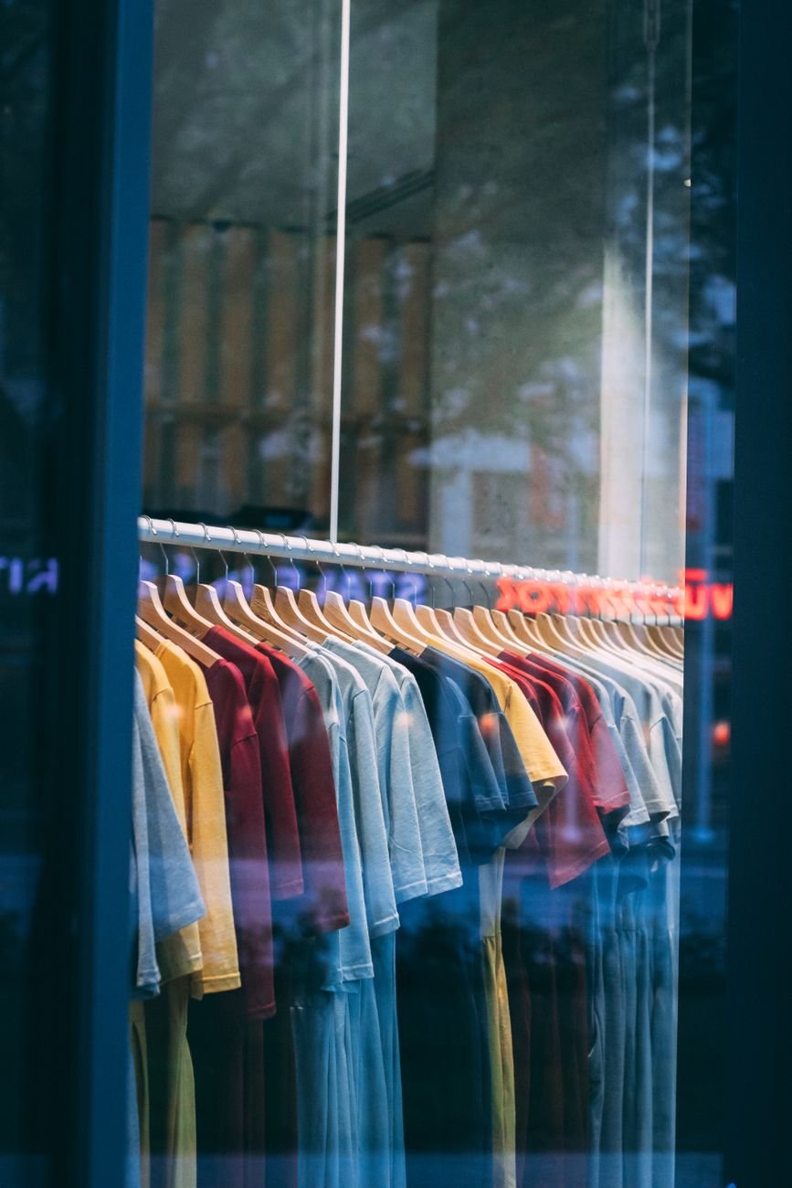 a boutique storefront window in the Gulch