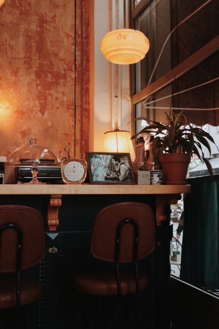 a coffee shop interior in the Gulch