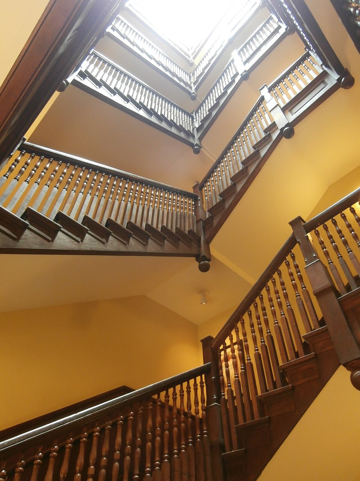 the grand staircase inside the historic Union Station Hotel
